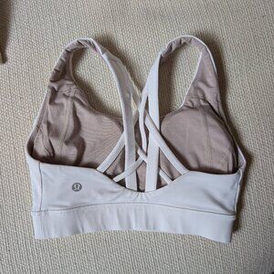 White Lululemon Strappy Bra (2, NWOT)